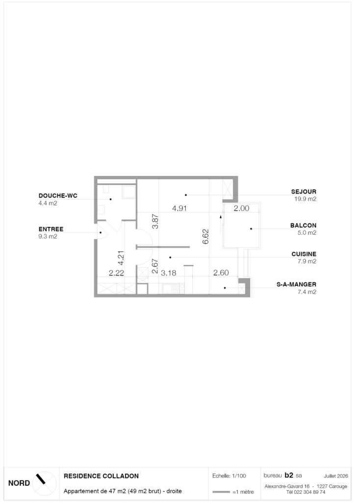 Plan de notre 47m2