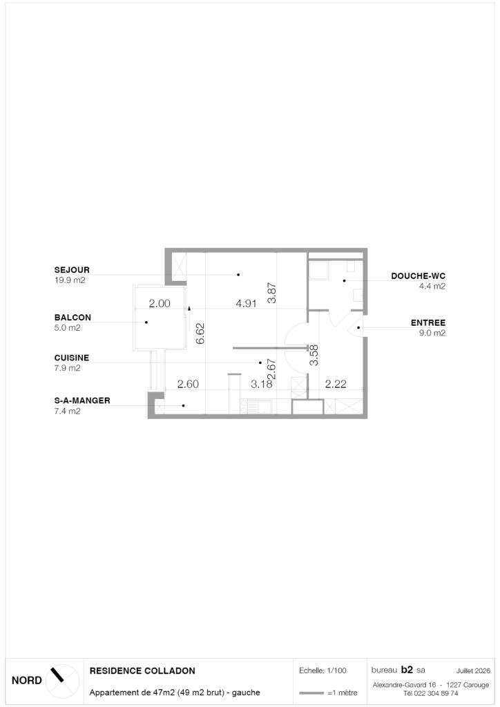 Plan de notre 47m2