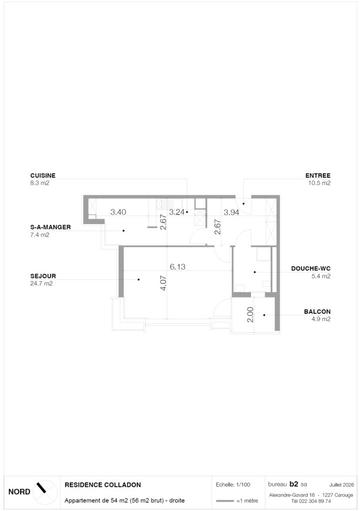 Plan de notre 54m2