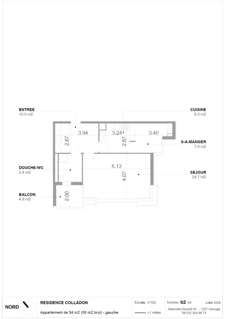 Plan de notre 54m2