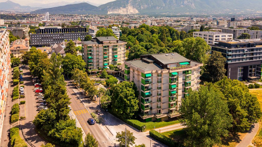 La résidence Colladon vue d'en haut